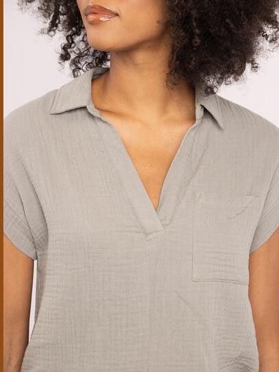 jaden johnny collar gauze shirt jaden johnny collar gauze shirt
