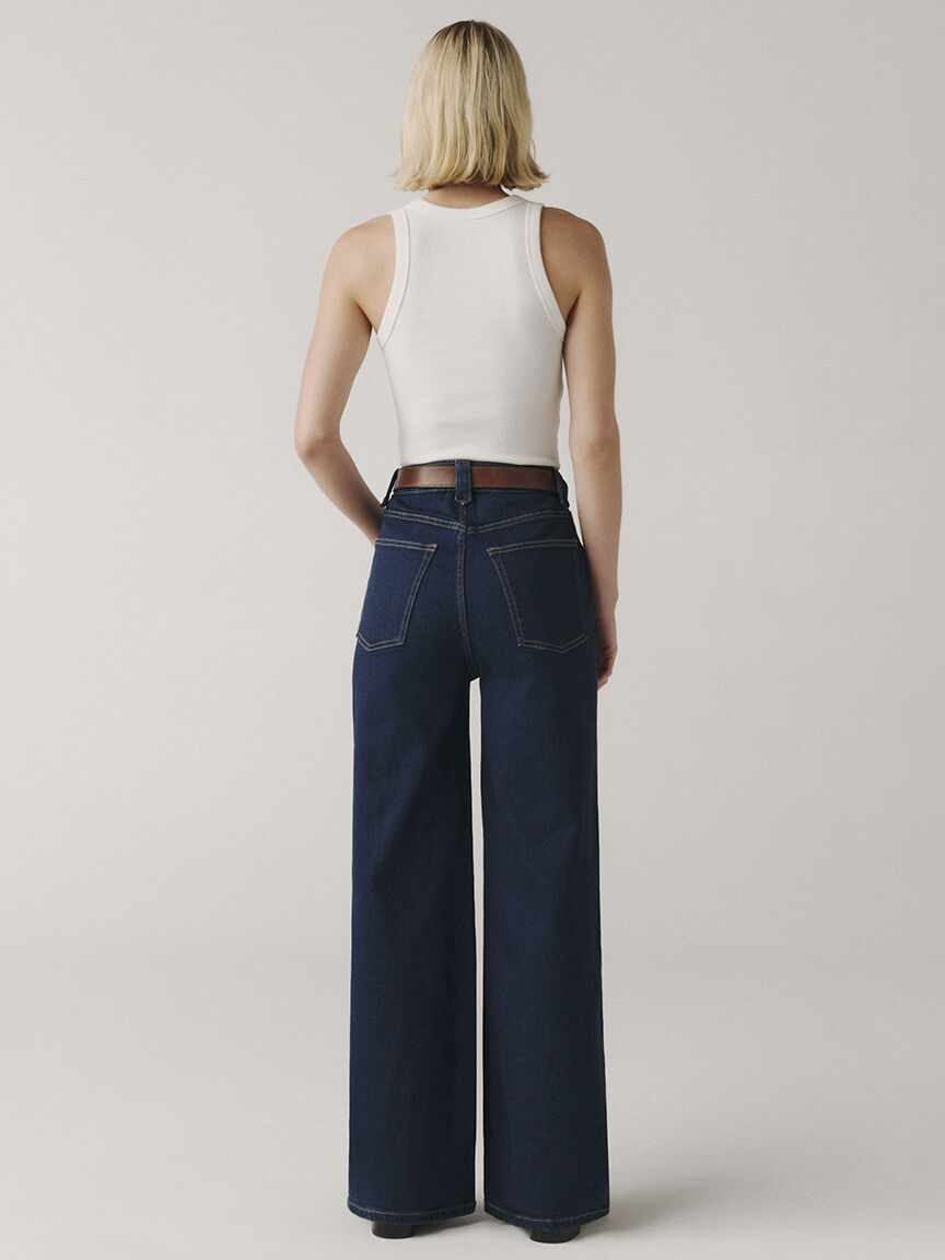 NCE wide leg jean medium rinse