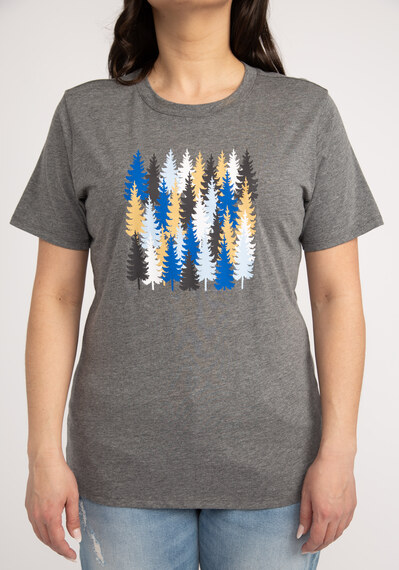 pine tree graphic t-shirt Image 4