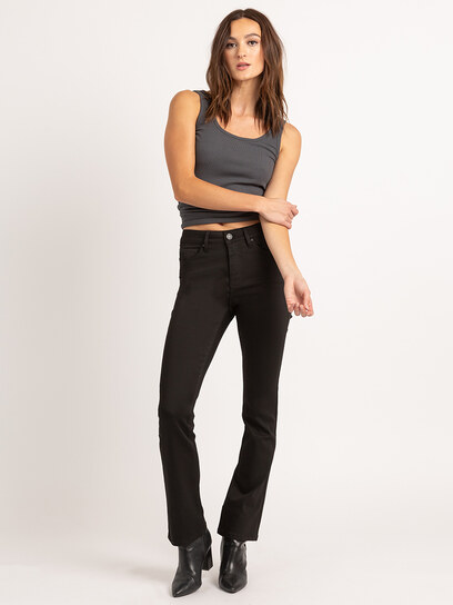 never fade high rise curvy slim boot jeans