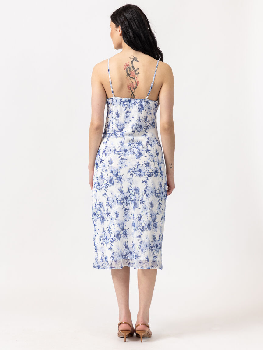 floral chiffon slip dress Image 3
