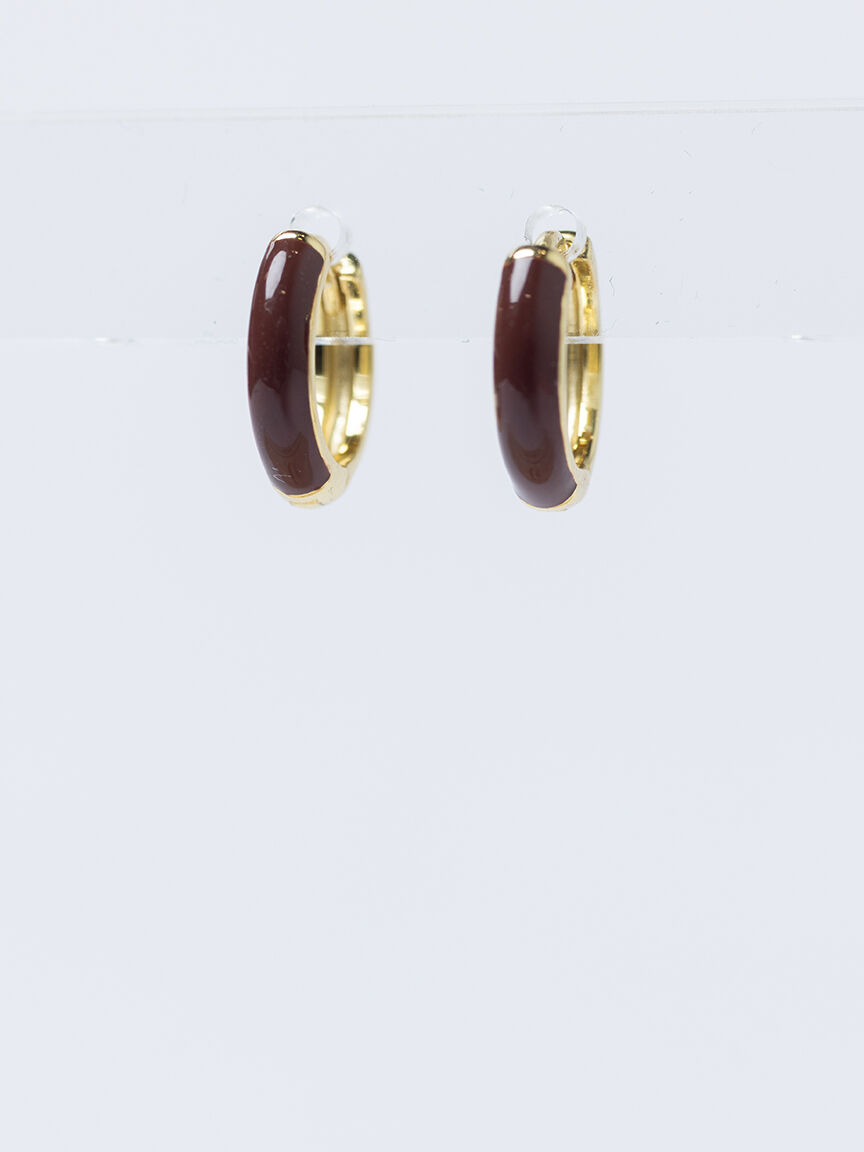 candy huggie earrings cocoa