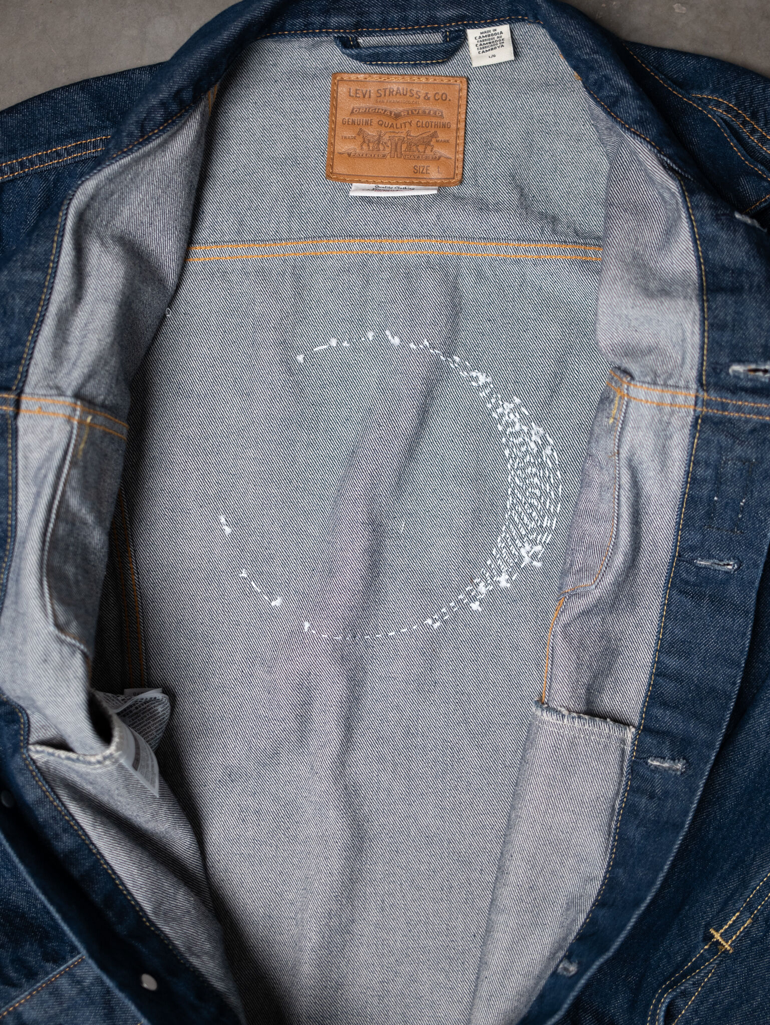 levi's type III trucker jacket with sashiko Image 5