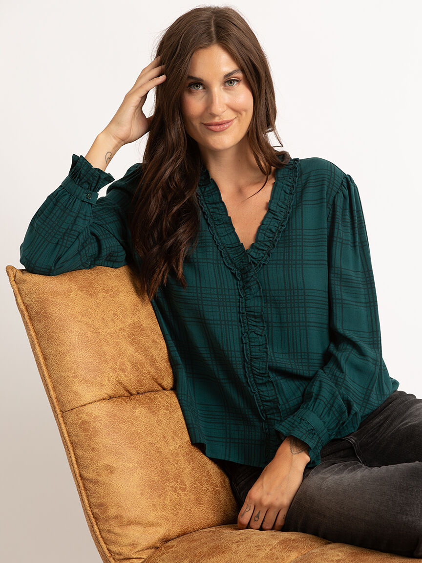 Sybil plaid long-sleeve Image 1