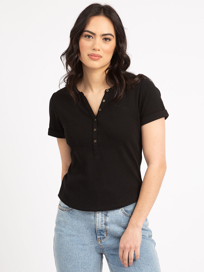 kim short sleeve henley Image 1