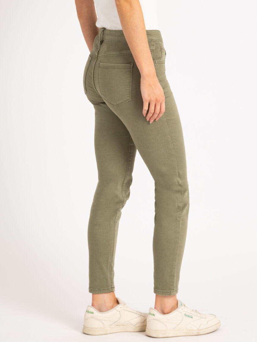 Khaki ripped jeans womens sales