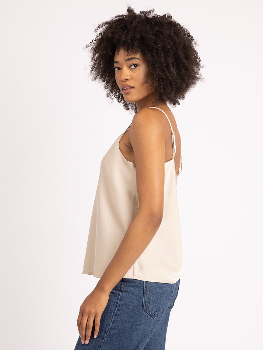 nicki square neck satin top Bootlegger 2000007842