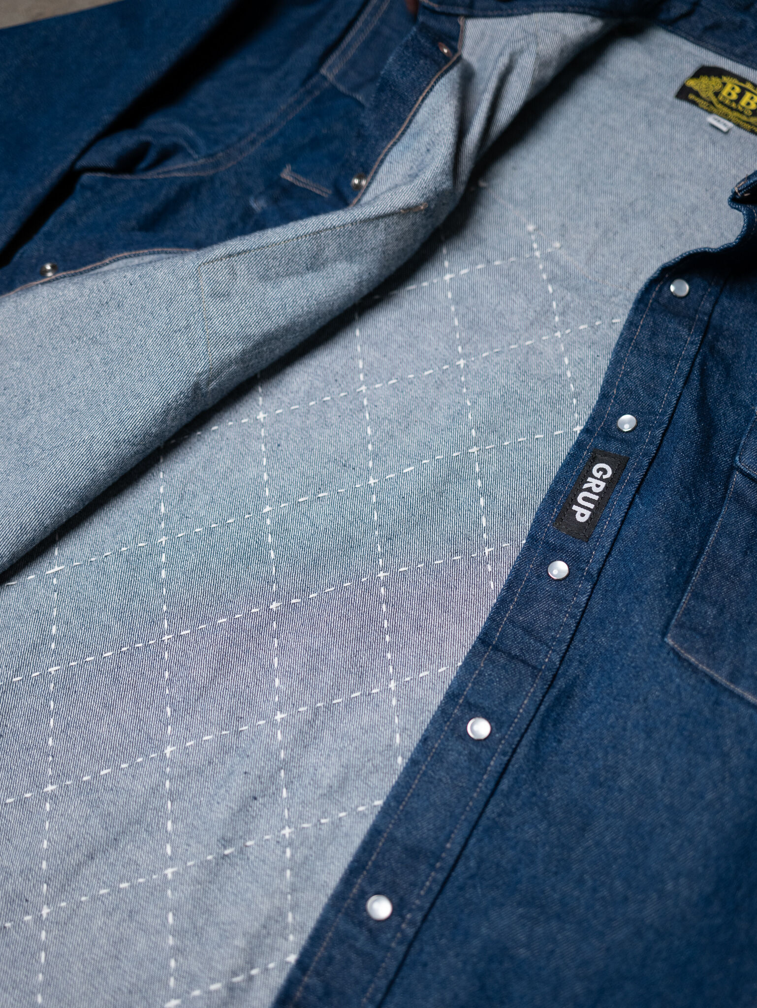 BB brand deadstock denim work shirt Image 4