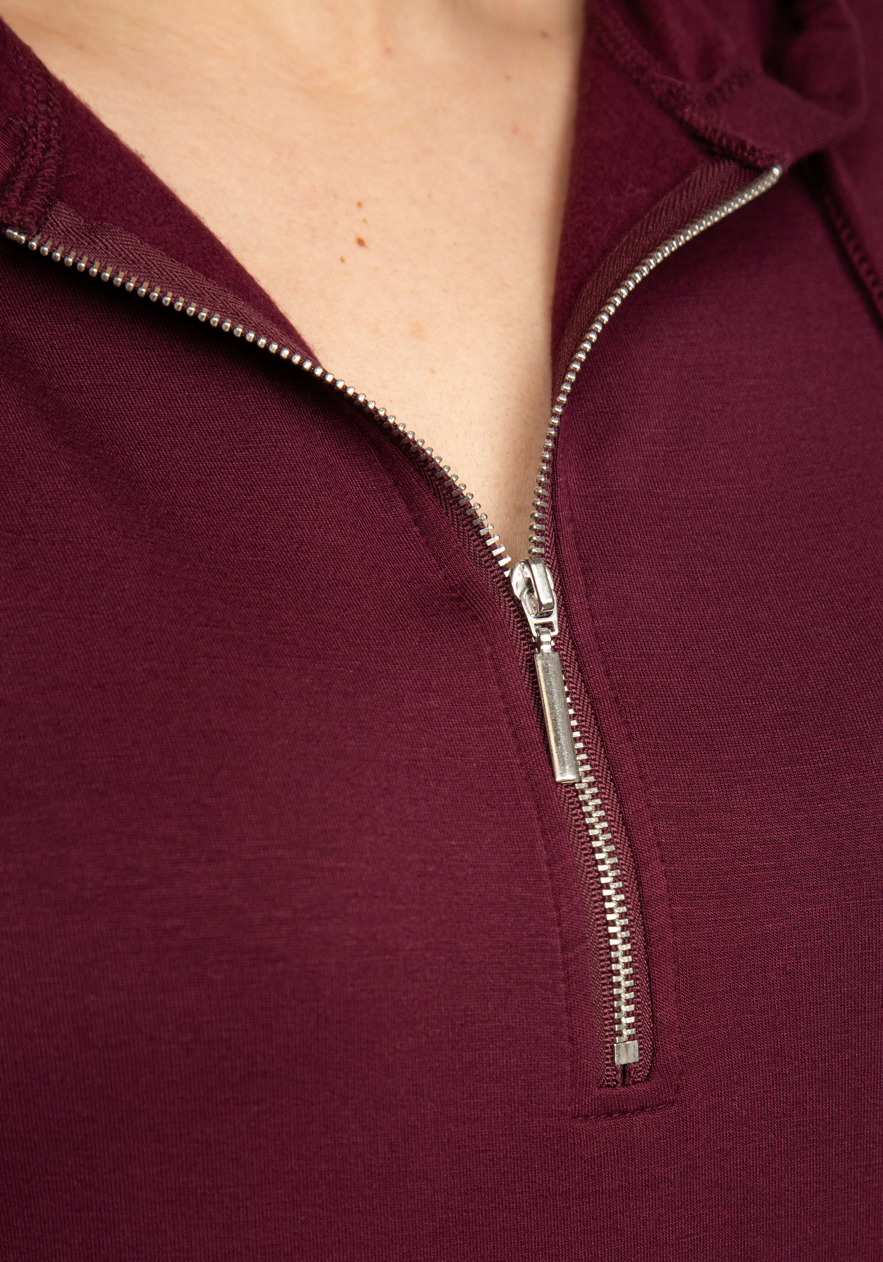 diana short sleeve 1/4 zip popover Image 4