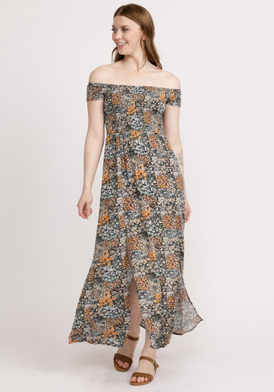 augustine smocked off shoulder maxi dress augustine smocked off shoulder maxi dress Image 3