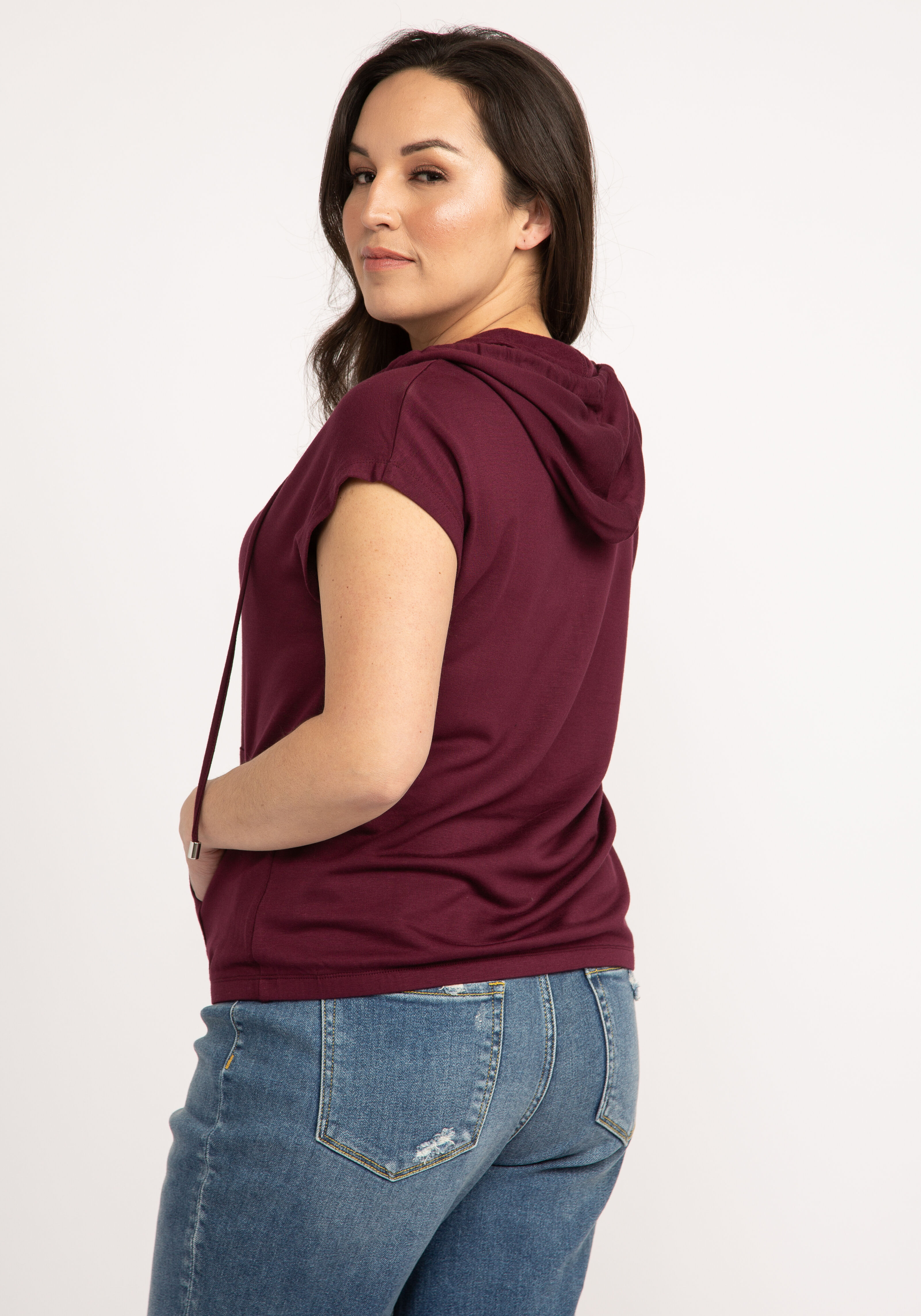 diana short sleeve 1/4 zip popover Image 2