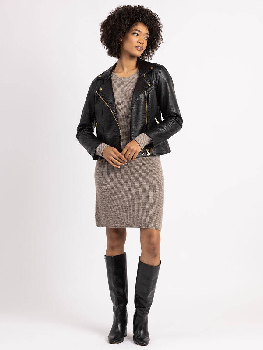 alaiya scoop neck knee length dress Image 4