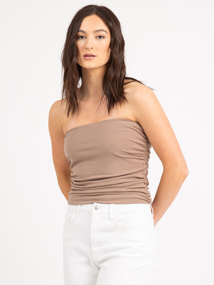 ruched side tube top Image 1