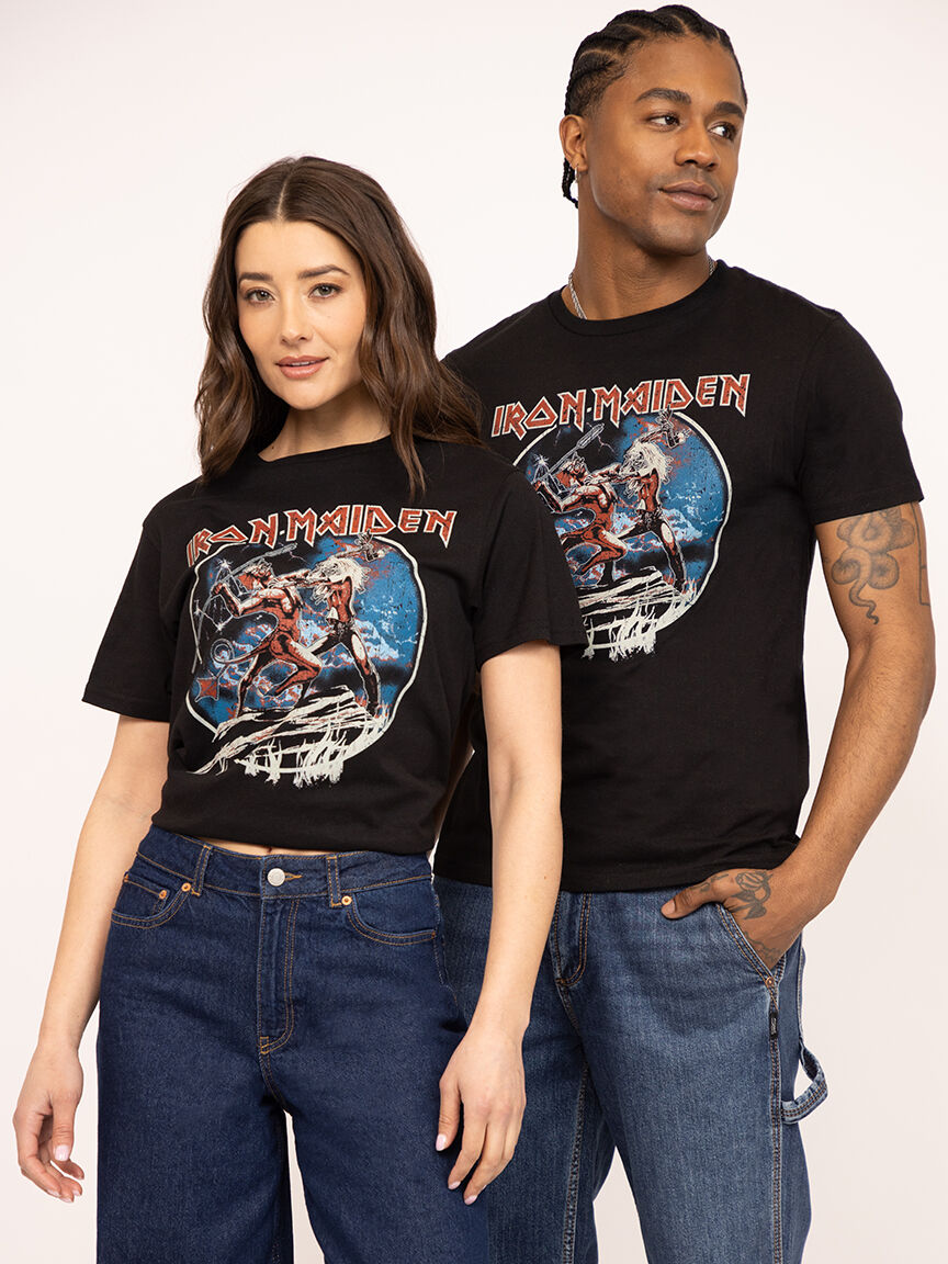 unisex iron maiden graphic tee