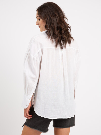 emma long sleeve button front 1pkt shirt