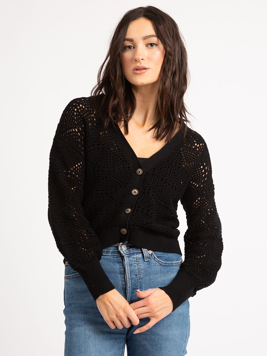 magnolia button front open cardigan Image 3