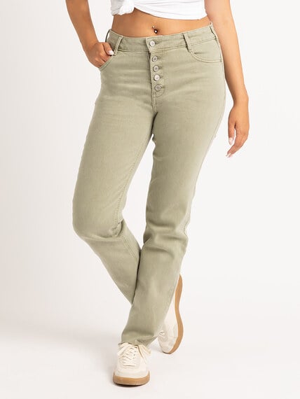 high rise straight jeans - sea glass wash Image 2
