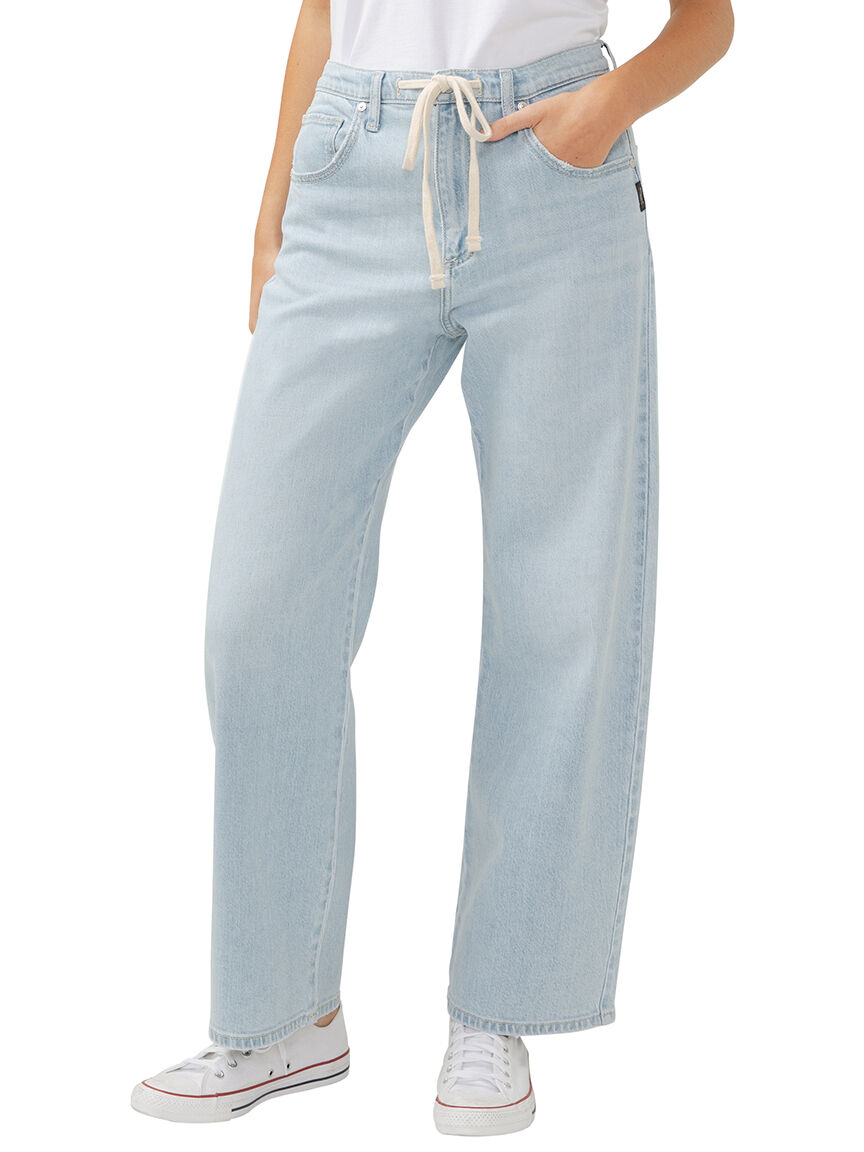 Be Easy Straight Leg Drawstring Jeans Image 1