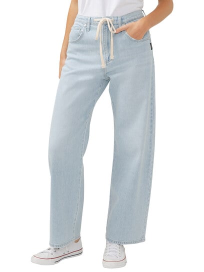 Be Easy Straight Leg Drawstring Jeans Be Easy Straight Leg Drawstring Jeans