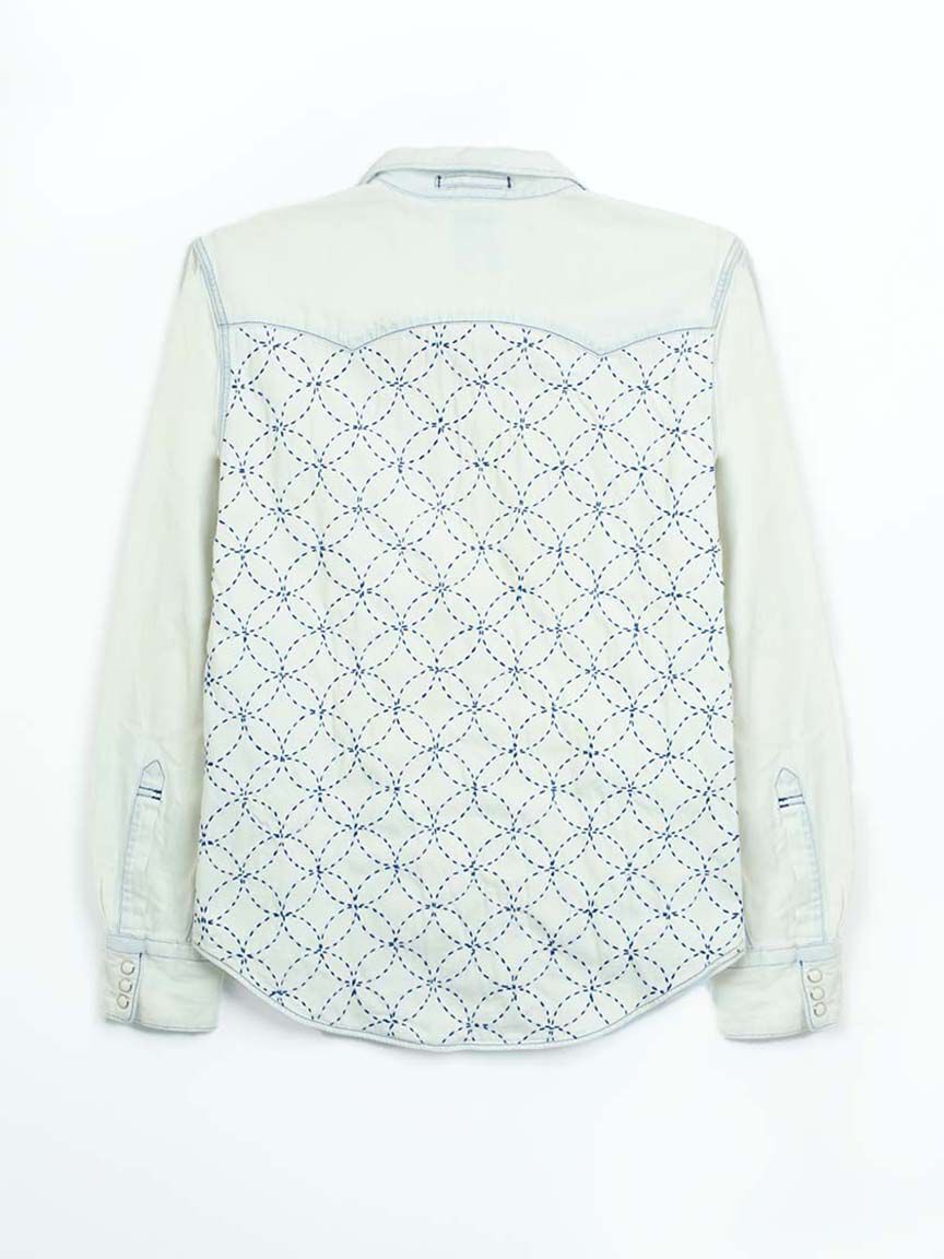 levi's sawtooth denim shirt with sashiko Image 2