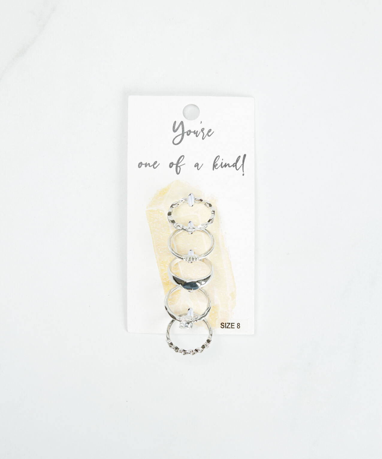 5 pack rings silver Image 1