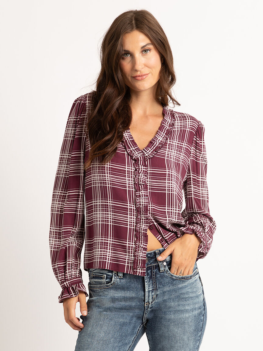 Sybil plaid long-sleeve Image 1