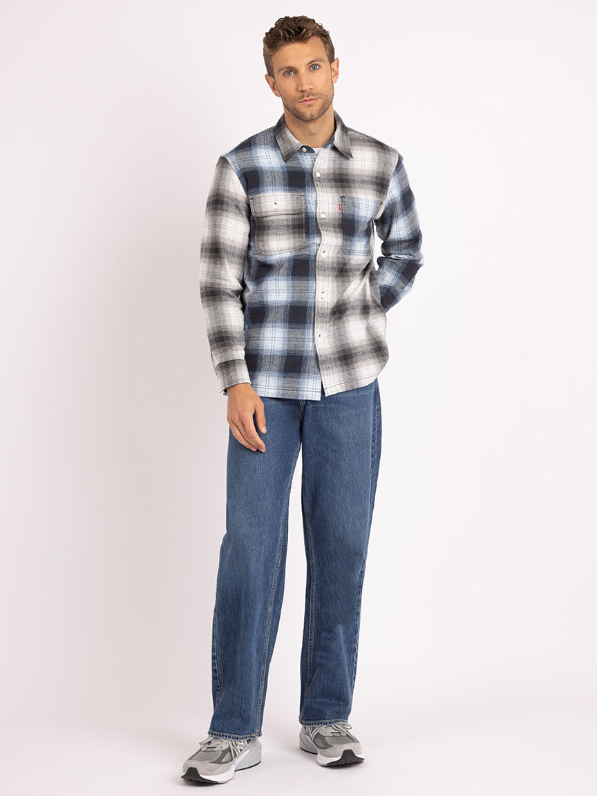 colourblock plaid overshirt Image 3