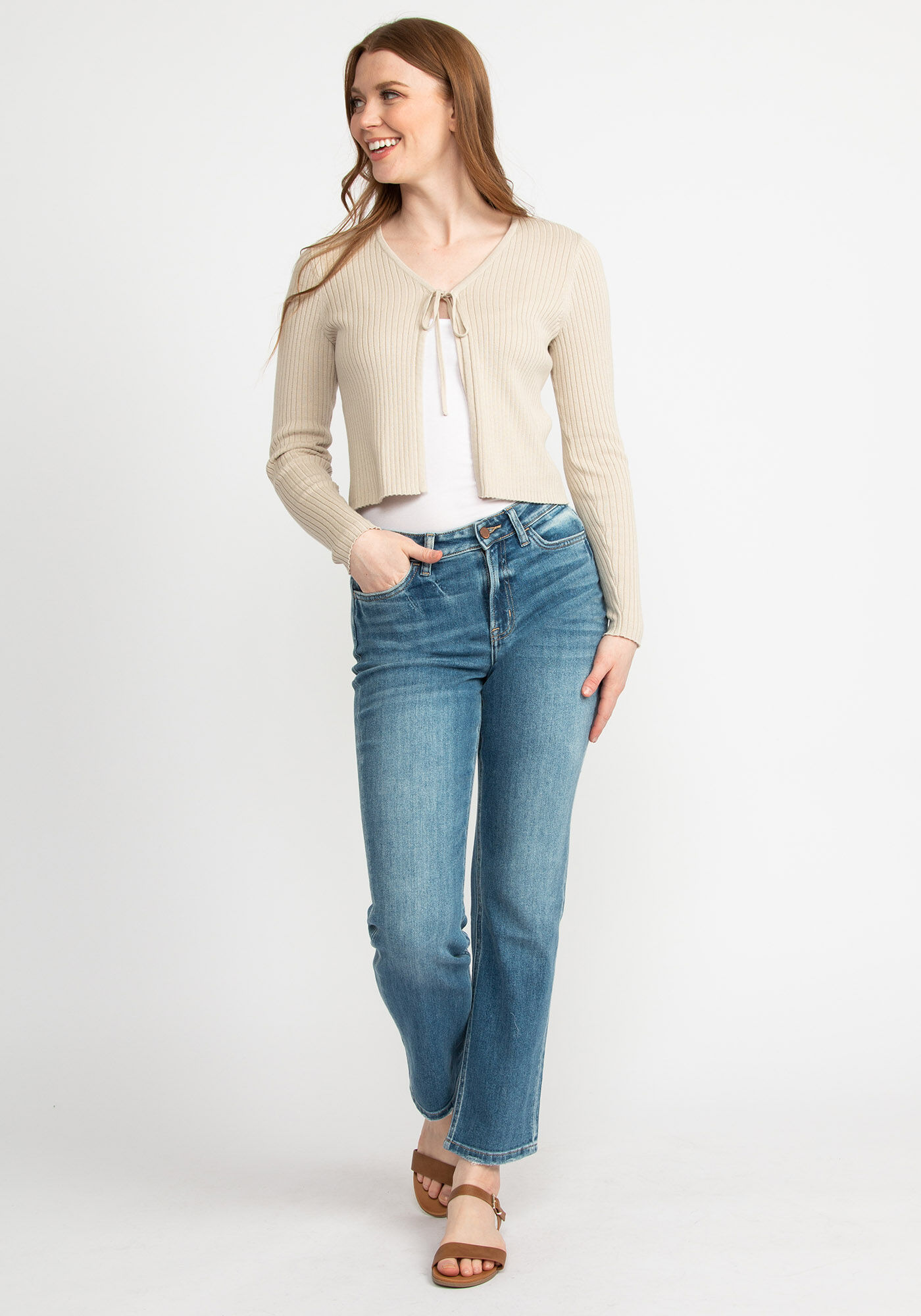 celine tie front cardigan Image 3