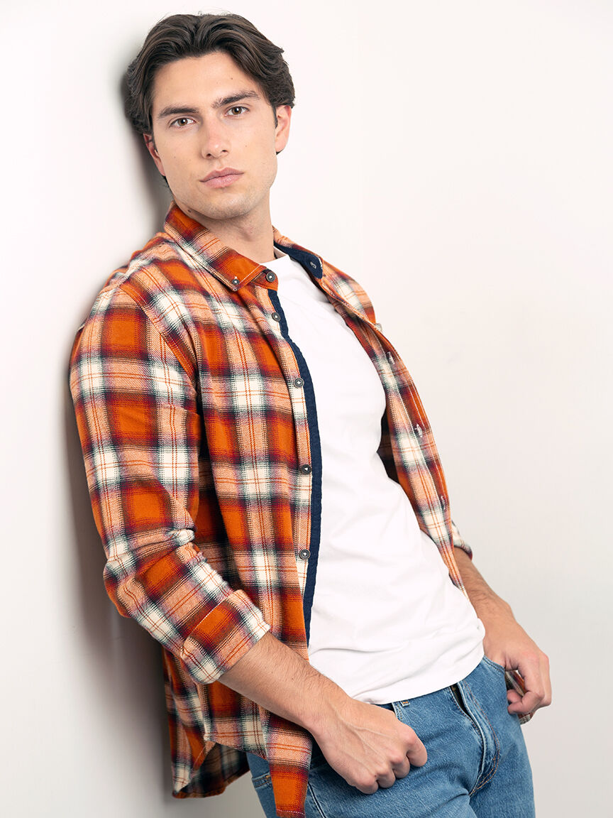 eli flannel button-up shirt Image 1