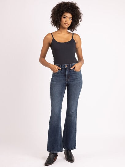 skinny flare jean dark authentic skinny flare jean dark authentic