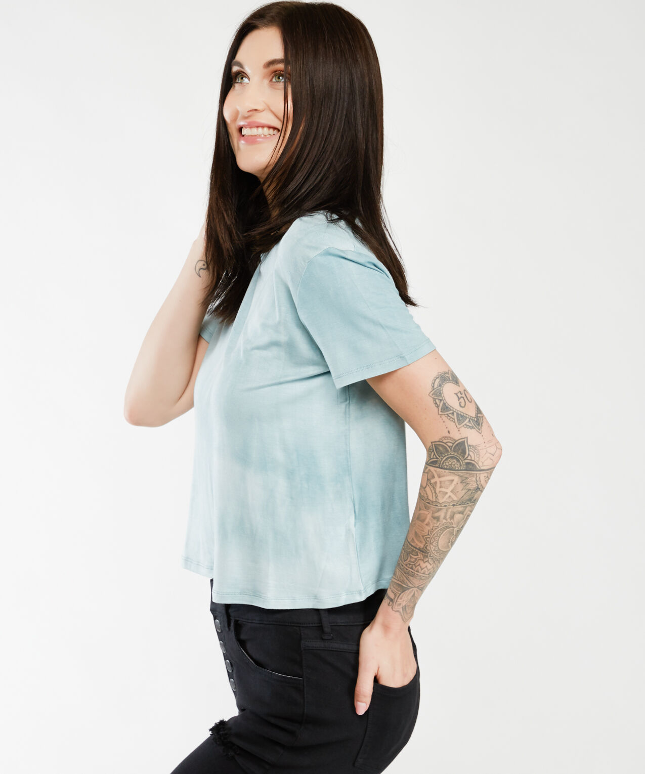 distressed short sleeve tee Image 3
