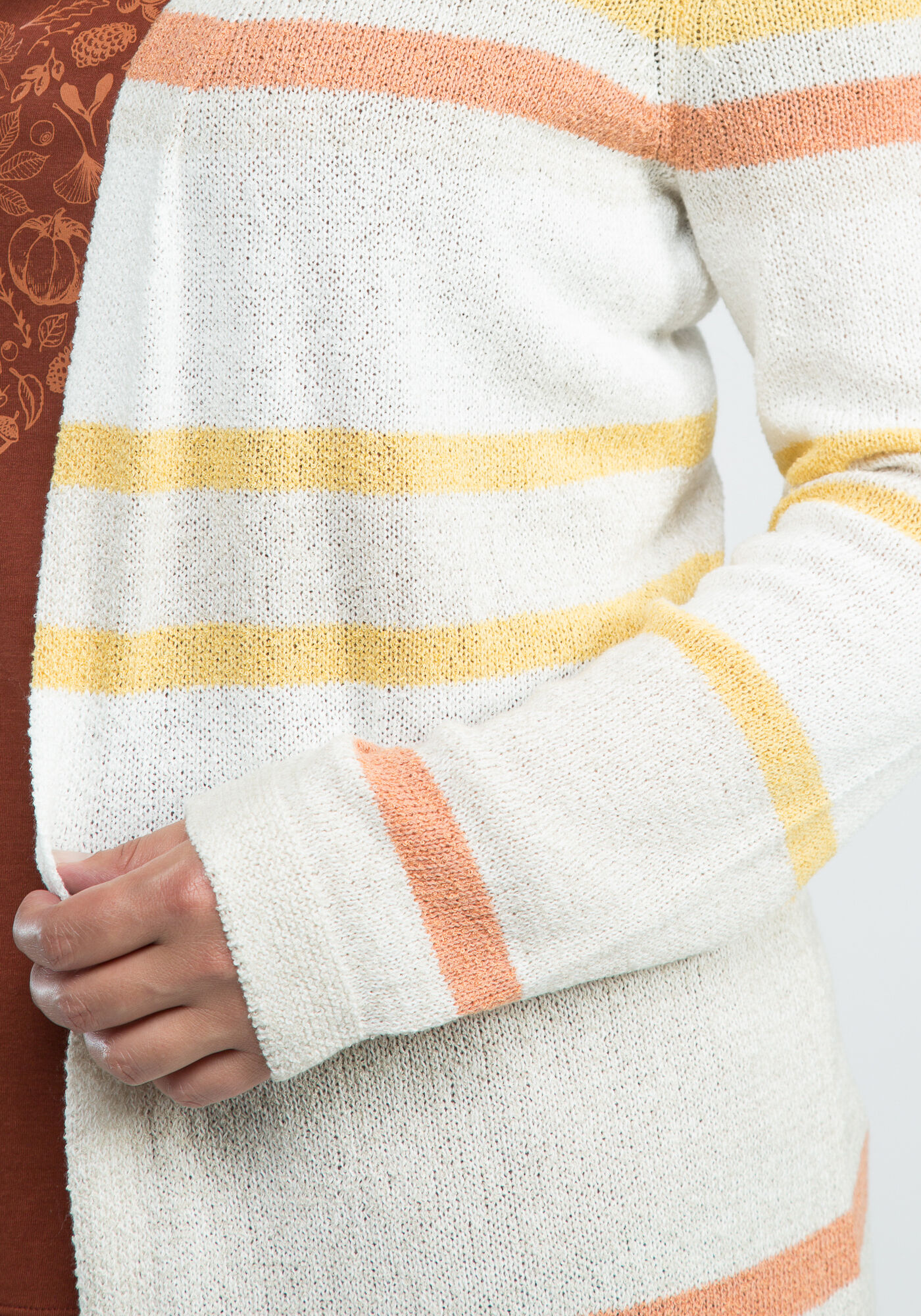 mitzy open front striped cardigan Image 6