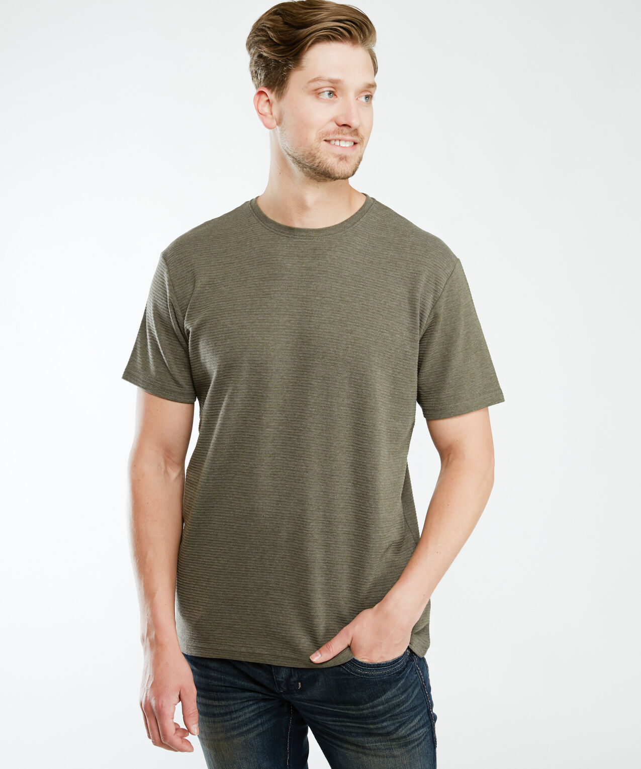 short sleeve ottoman knit tee Image 1