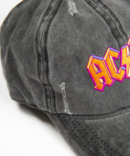 acdc embroidered distressed baseball cap acdc embroidered distressed baseball cap Image 5