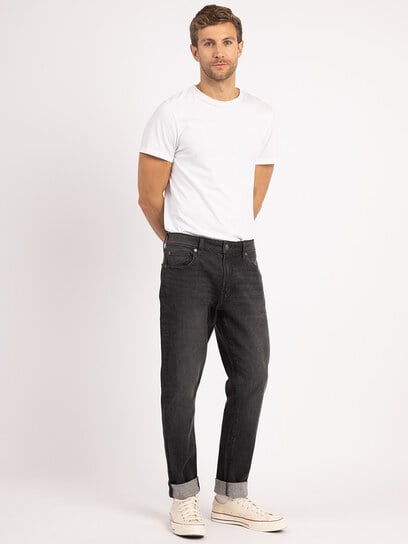damon athletic straight washed black damon athletic straight washed black