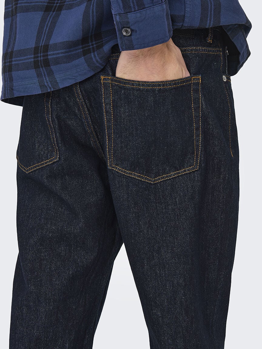 edge straight jean rinse