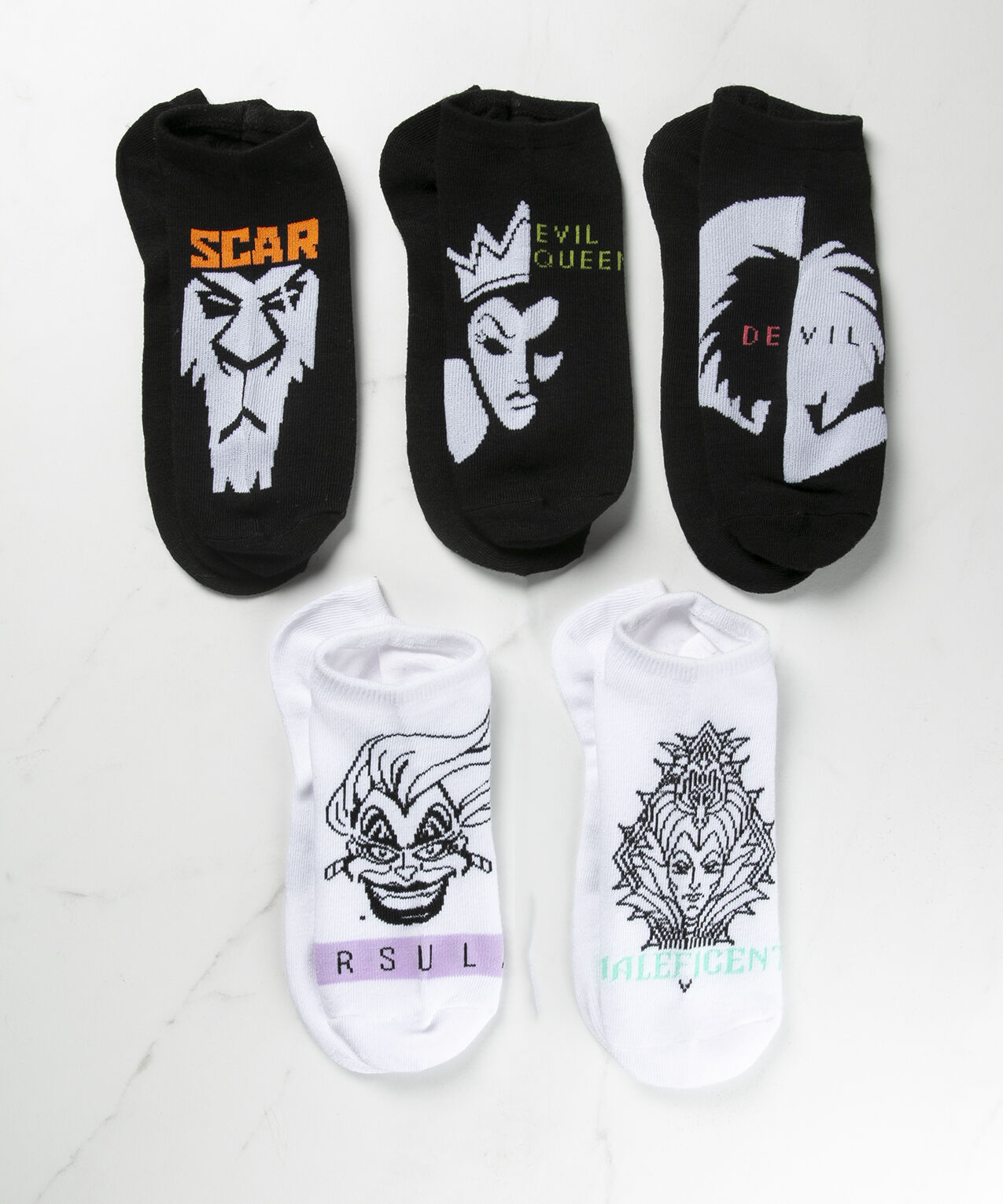 villains 5 pack ankle socks Image 3