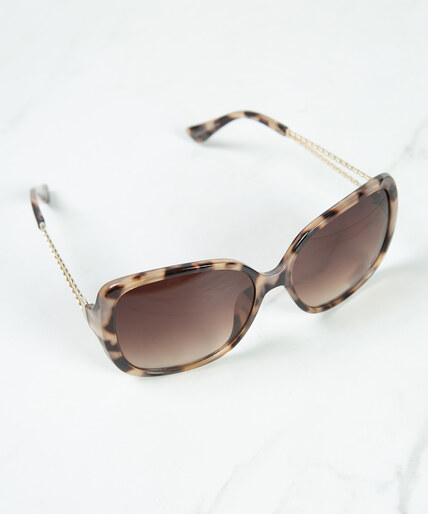 tort square frame brown sunglasses Image 1