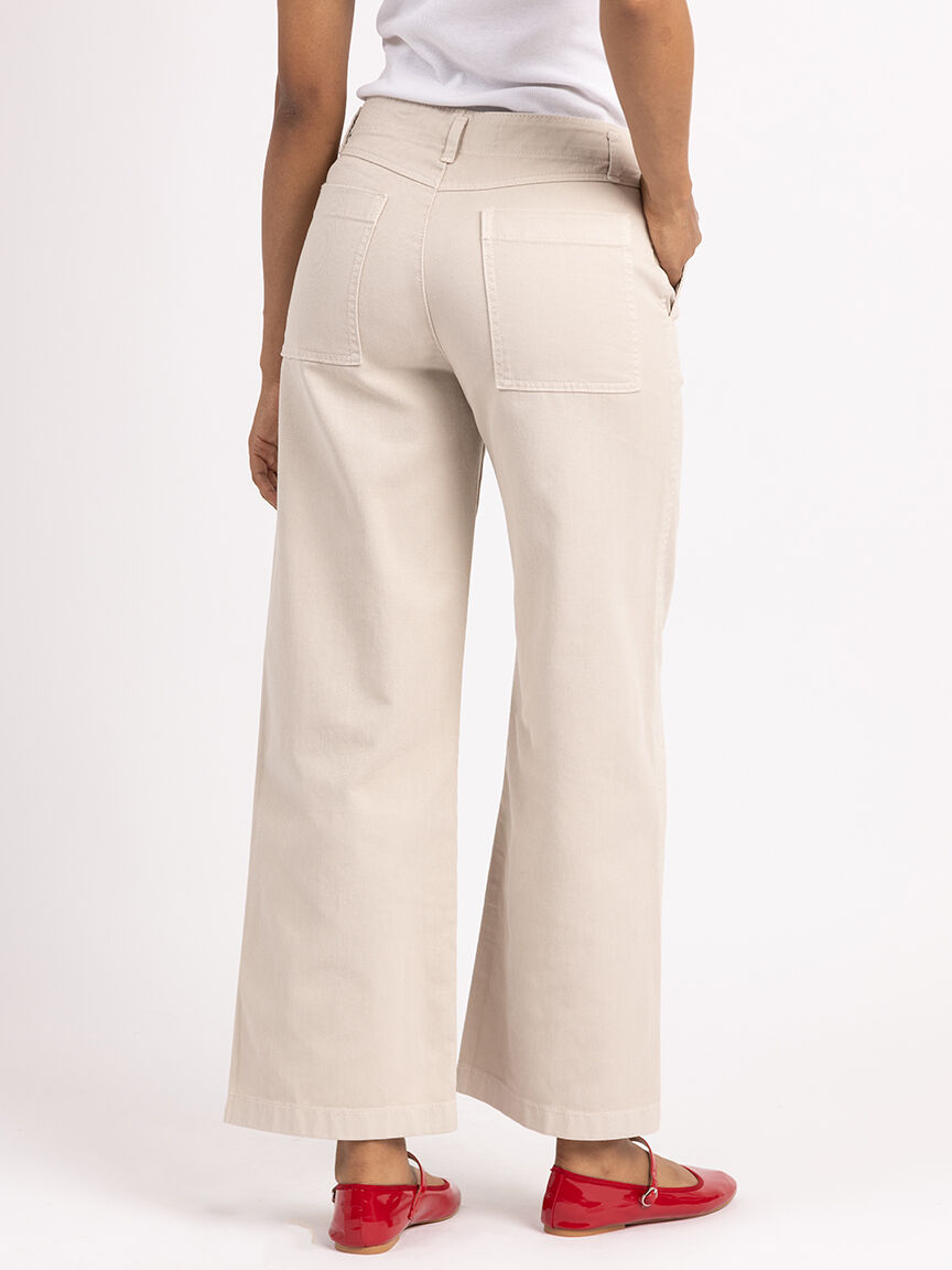 loose khaki pant Image 3