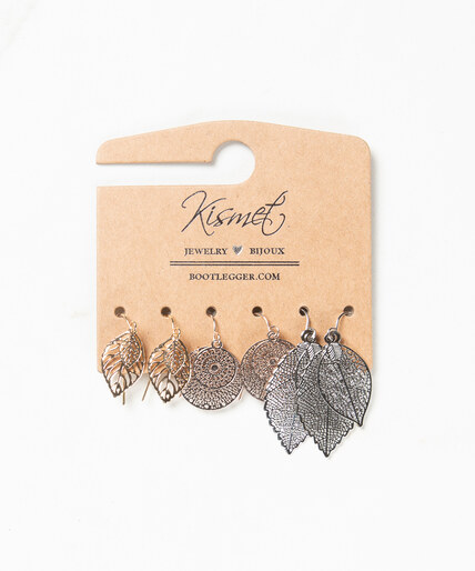 3 pack filigree leaves earrings 3 pack filigree leaves earrings Image 1