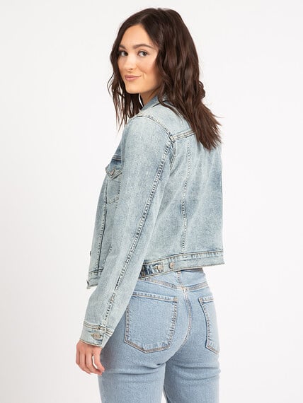 fitted jean jacket Image 6