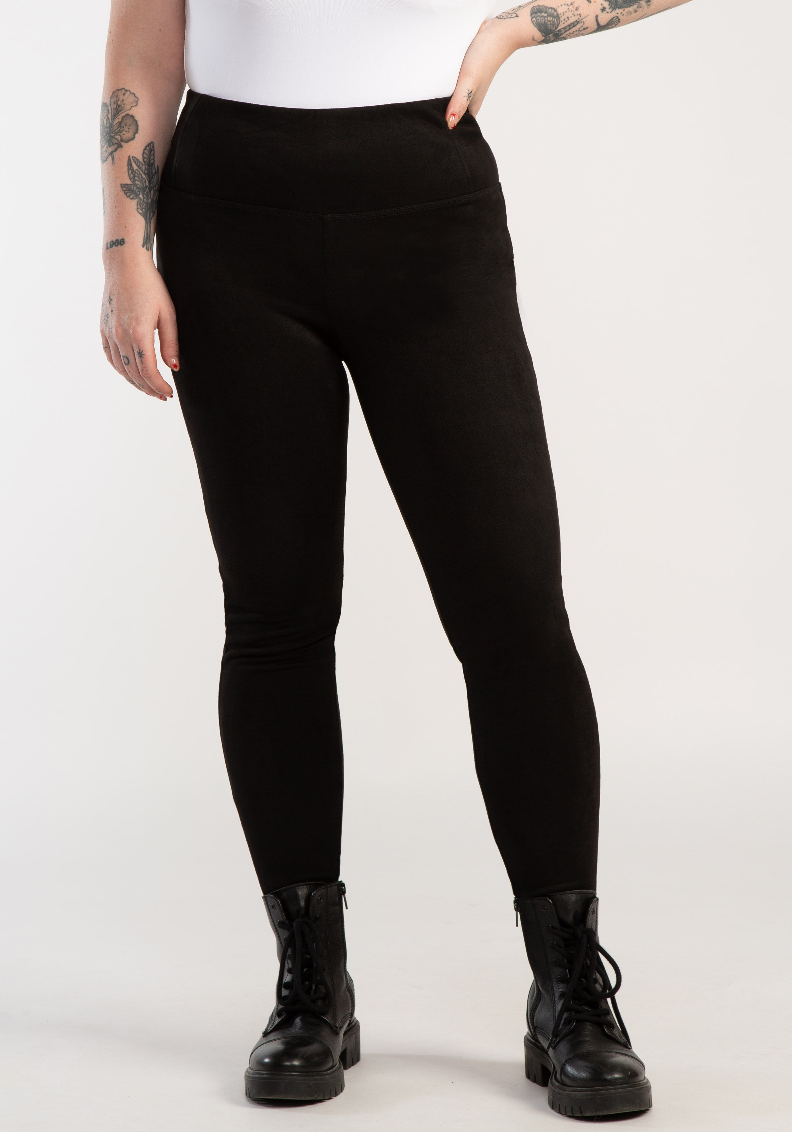 dex faux suede leggings Image 1