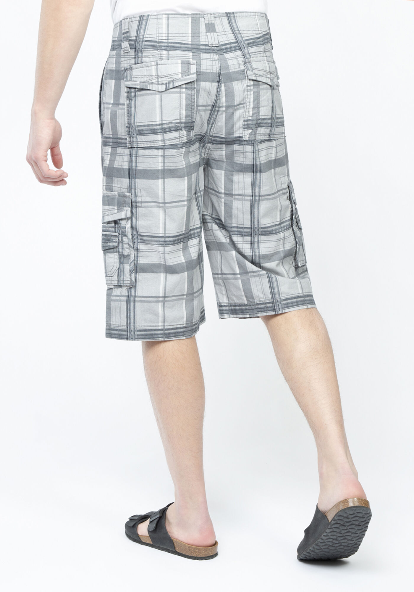 Plaid discount cargo shorts