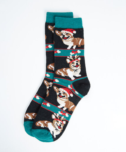 women's holiday corgi socks  Image 2