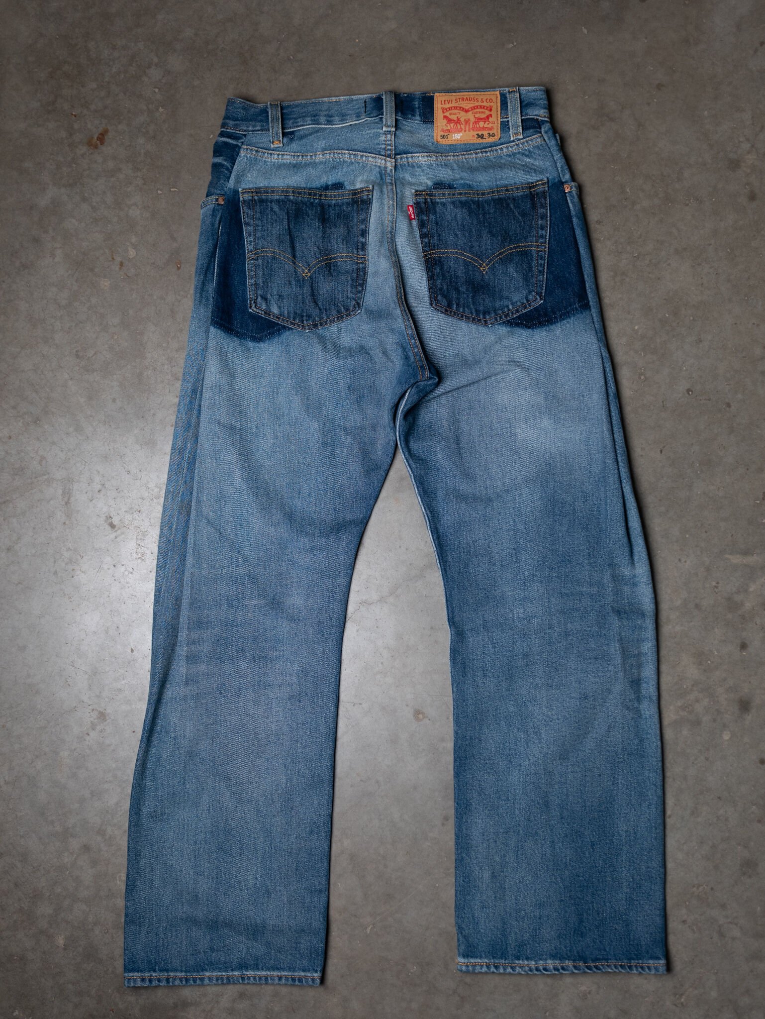 Levi's altered wide leg jeans online