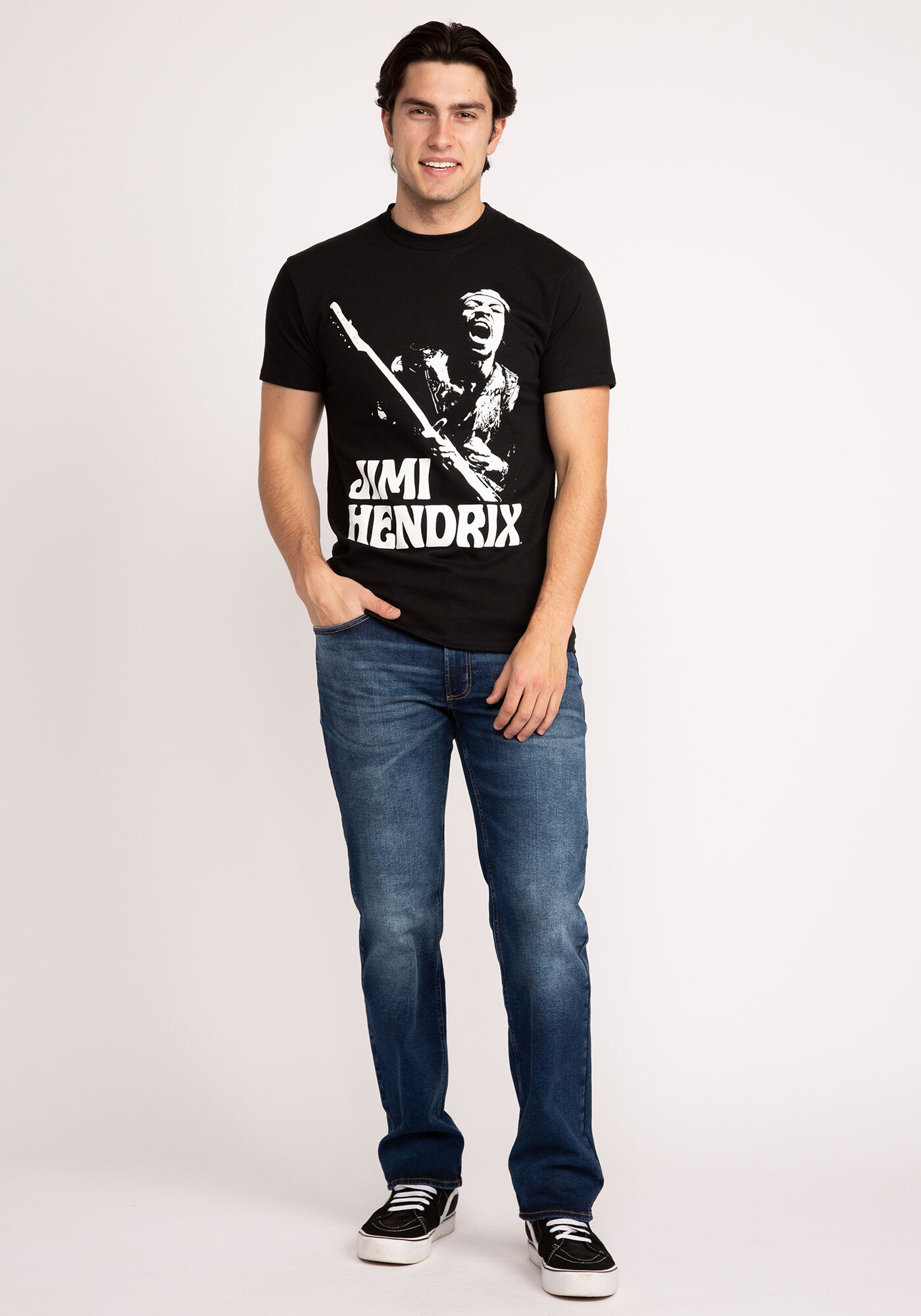 jimi hendrix playing guitar t-shirt Image 4