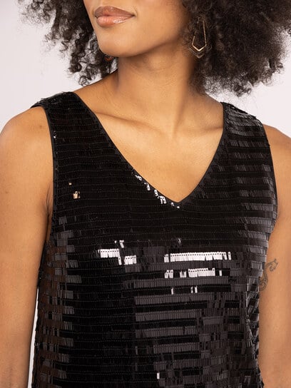 ziya double v neck sequins tank ziya double v neck sequins tank