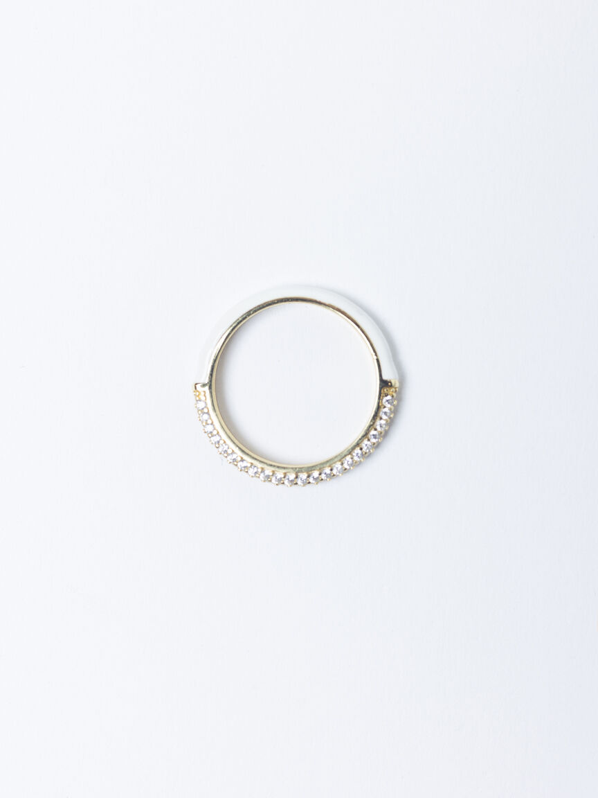 candy enamel ring white
