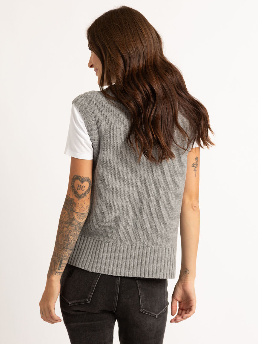 noor patchwork stitch vest Image 4