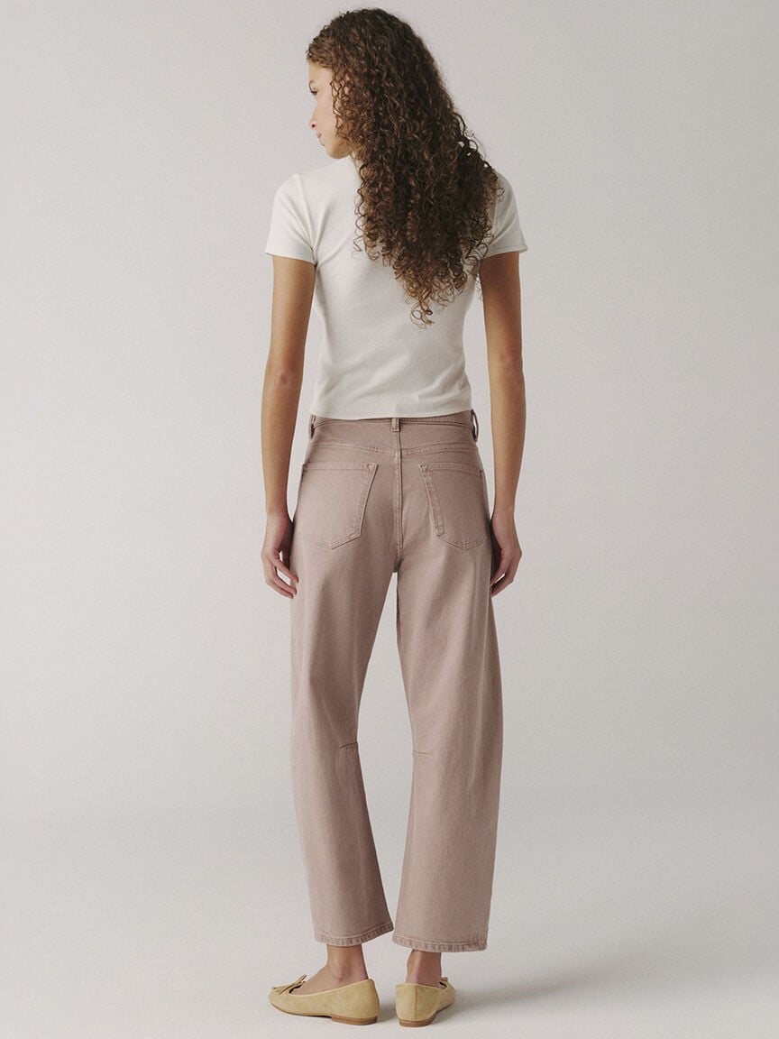 BNA soft curve barrel jean rosewood